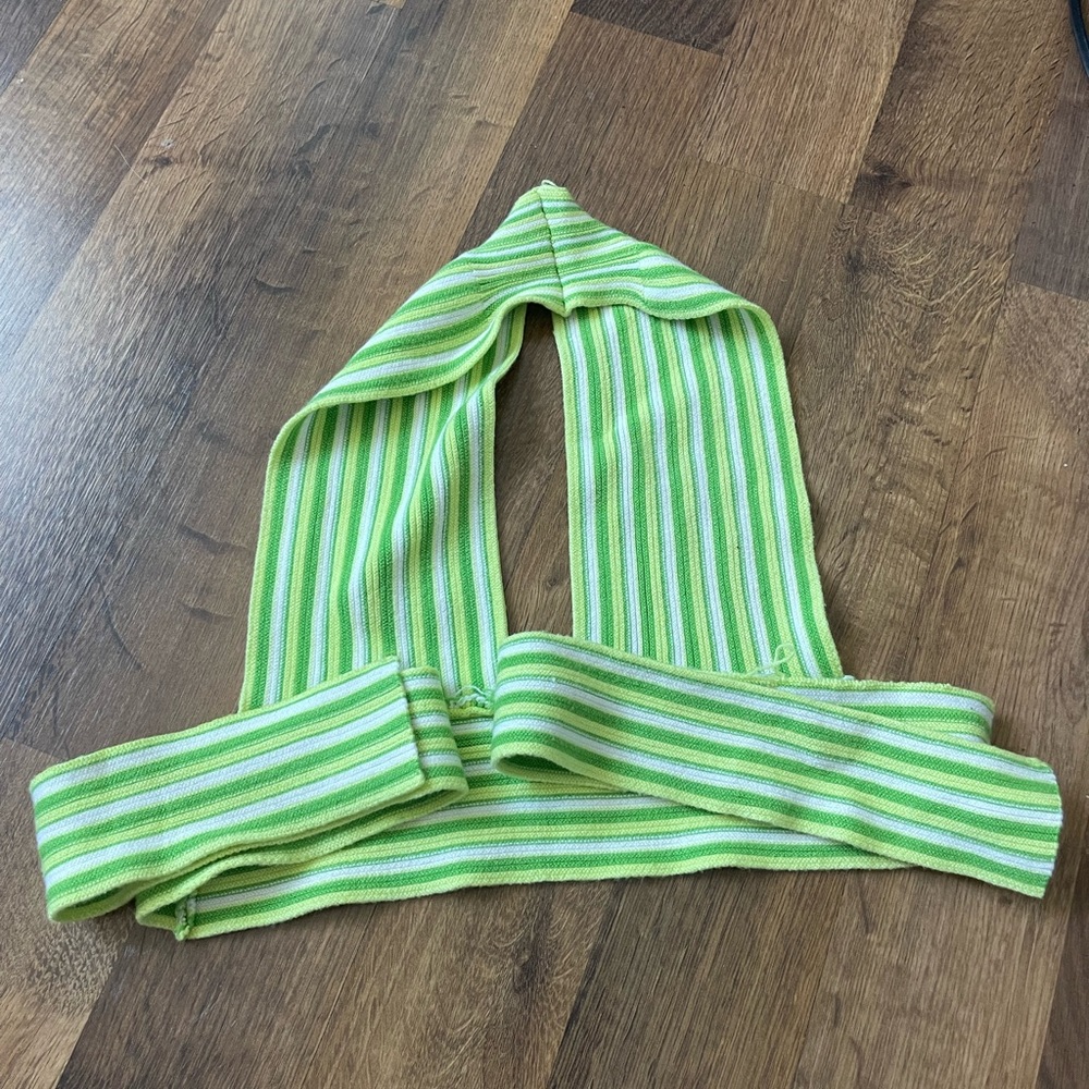 Halter green top